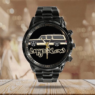 Discover layinlow Santa Fe Tan Calendar Steel Band Watch