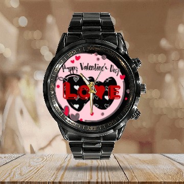 Discover Wearing my heart on my sleeve for Valentine's Day Calendar Steel Band Watch