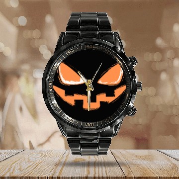Discover Halloween Calendar Steel Band Watch