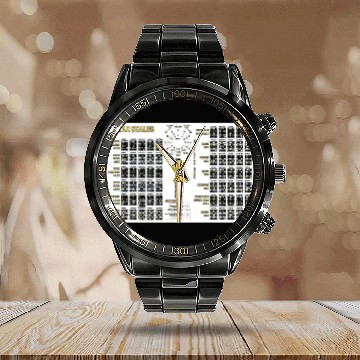 Discover Guitar Scales, Formulas, Circle Of 4ths & 5ths Calendar Steel Band Watch