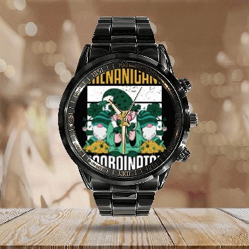 Discover Shenanigans Coordinator Funny St Patricks Day Calendar Steel Band Watch