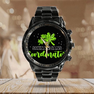 Discover Shenanigans Coordinator Funny St Patricks Day Calendar Steel Band Watch