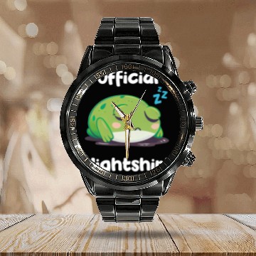 Discover Cute Frog Sleepshirt Nightwear Nightshirt Sleep Calendar Steel Band Watch