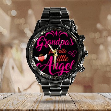 Discover Grandpa's Favorite Little Angel Calendar Steel Band Watch