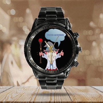 Discover Cheer for the Wizard - Pizza Wizzard Calendar Steel Band Watch