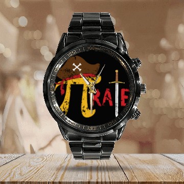 Discover Love Pi Pirate Math Holiday Mathematics Pi Day Calendar Steel Band Watch