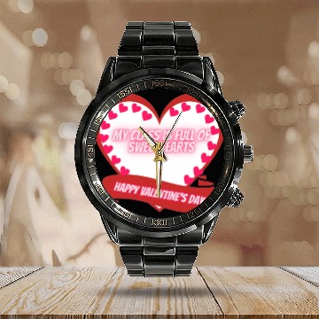 Discover My Class Is Full Of SweetHearts Teacher Valentine' Calendar Steel Band Watch