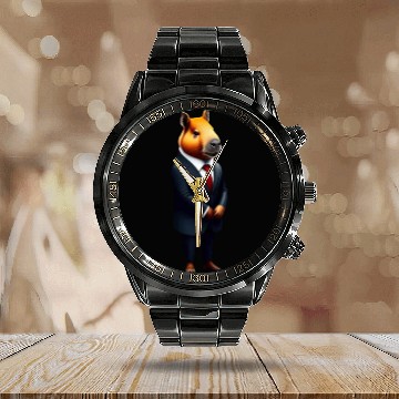 Discover squirrel Calendar Steel Band Watch