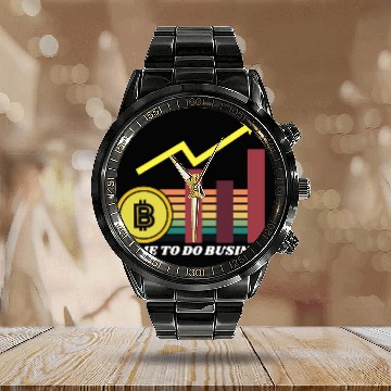Discover CRYPTO BUSINESS Calendar Steel Band Watch