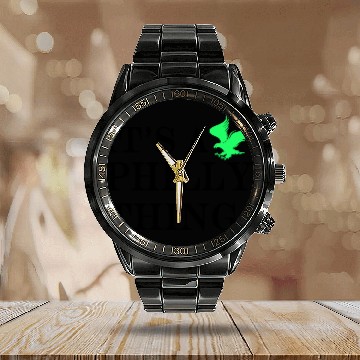 Discover It's A Philly Thing Calendar Steel Band Watch