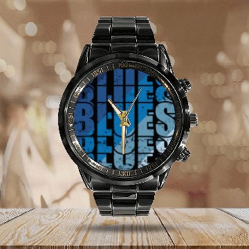 Discover Blues Music Jazz Trumpet Chicago Calendar Steel Band Watch