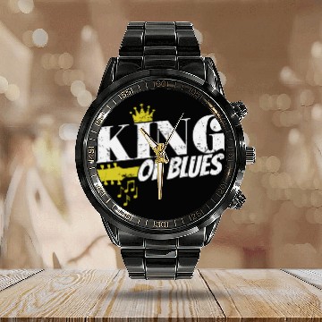 Discover King of Blues Music Trumpet Singer Calendar Steel Band Watch