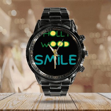 Discover Hollywood smile Calendar Steel Band Watch