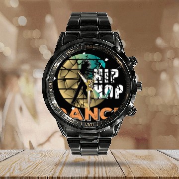 Discover Beat hip hop bgirl Calendar Steel Band Watch