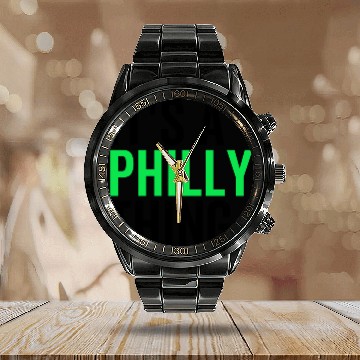 Discover It's a Philly Thing Calendar Steel Band Watch