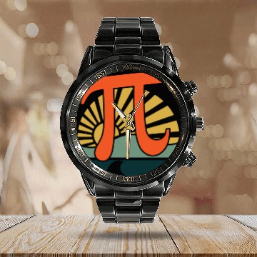 Discover Groovy Pi Math Holiday Mathematics Funny Pi Day Calendar Steel Band Watch