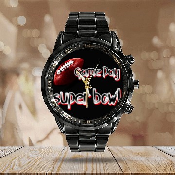Discover super bowl sunday Calendar Steel Band Watch