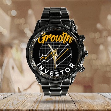 Discover Growth Investor Investing Invest Shareholder Calendar Steel Band Watch