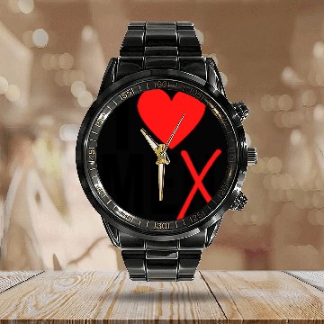 Discover I Love Men I Love Me Calendar Steel Band Watch