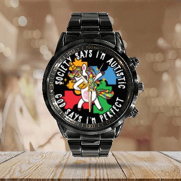 Discover Special Education Movement Autism Awareness Gifts Calendar Steel Band Watch