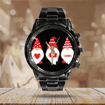 Discover Valentines Gnomes Are My Valentine1918 Calendar Steel Band Watch
