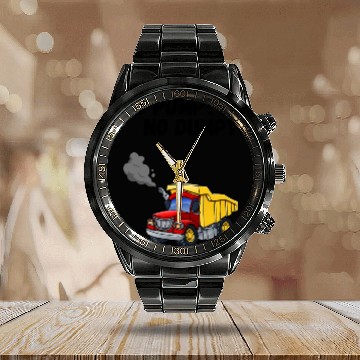 Discover Dump Truck Pump Cover Calendar Steel Band Watch