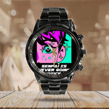 Discover Senpai Is Never Going to Notice You Anime Funny Ma Calendar Steel Band Watch