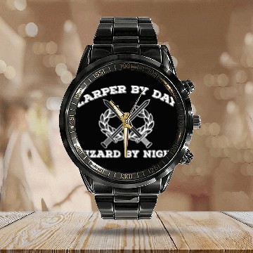 Discover Larper By Day Wizard By Night Calendar Steel Band Watch