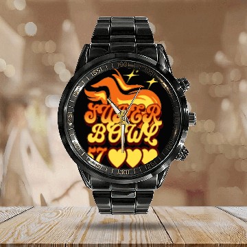 Discover Super Bowl 2023 Classic Calendar Steel Band Watch