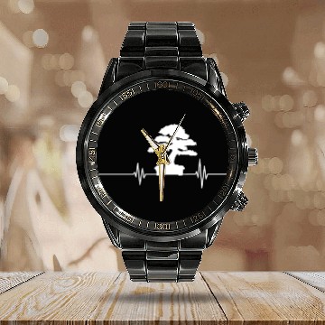 Discover Bonsai Tree Heartbeat Calendar Steel Band Watch