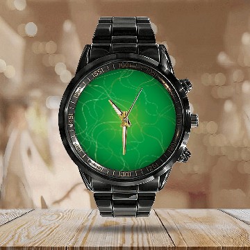 Discover Earth planet illustration Calendar Steel Band Watch