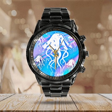 Discover V-Legend: Fantasy Jellyfish Calendar Steel Band Watch