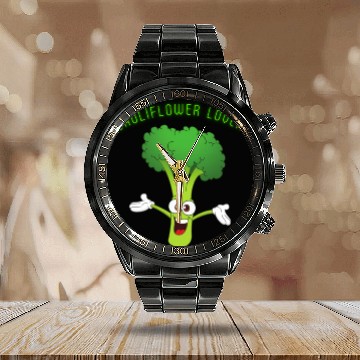 Discover Cauliflower Lover Vegetable Lover Calendar Steel Band Watch