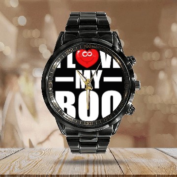 Discover I Love My Boo Cute Valentines Day Gift Calendar Steel Band Watch