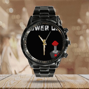 Discover POWER UP! Unisex GYM and Gaming design Calendar Steel Band Watch