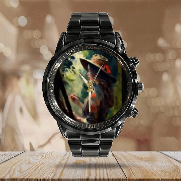 Discover Art Painter Girl Nature Painting Art Painter Calendar Steel Band Watch