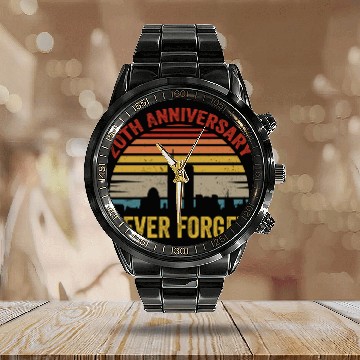Discover Never Forget 9 11 20th Anniversary Calendar Steel Band Watch