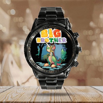 Discover Big Brother Dino Lover Calendar Steel Band Watch