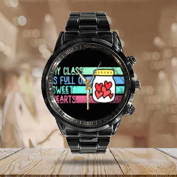 Discover My Class Is Full Of Sweethearts Calendar Steel Band Watch