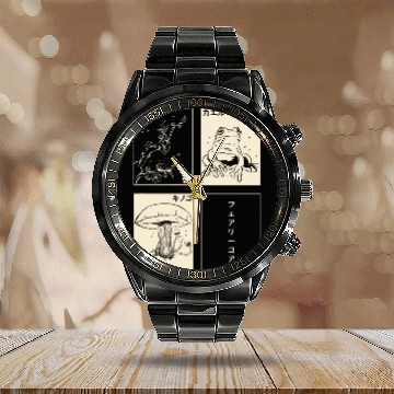 Discover Cottagecore Tarot Cards Fungi Frog Goblincore Calendar Steel Band Watch