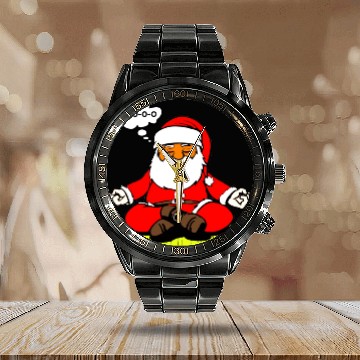 Discover Santa Do Yoga Calendar Steel Band Watch