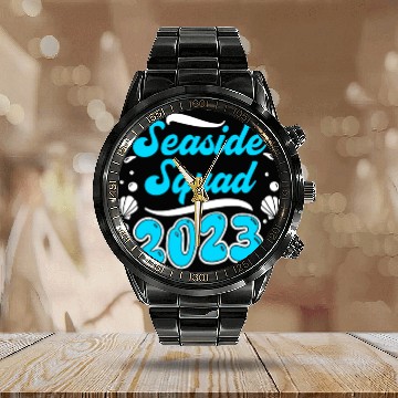 Discover Seaside Squad 2023 Vacation Friends Spring Break Calendar Steel Band Watch