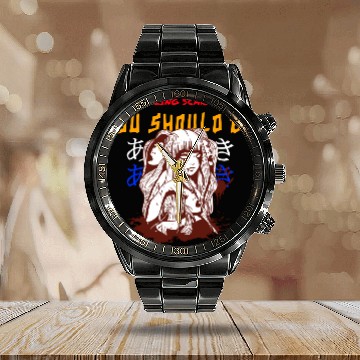 Discover Anime Themed Design Calendar Steel Band Watch