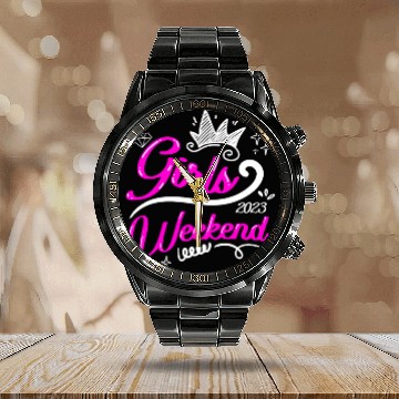 Discover Girls Weekend Vacation Girls Trip Spring Break Calendar Steel Band Watch