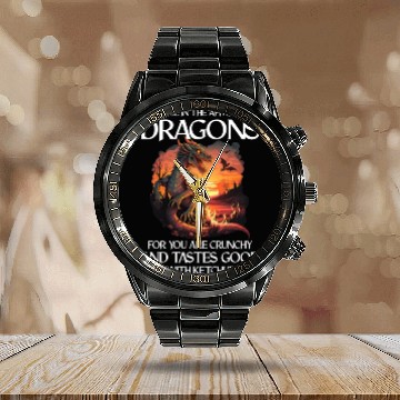 Discover Mythical Creature Dragons Gift Men Dragon for a Calendar Steel Band Watch