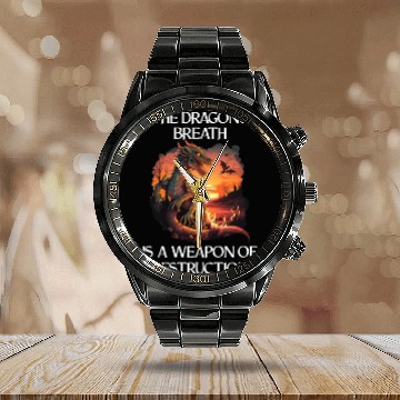 Discover Mythical Creature Dragons Gift Men Dragon for a Calendar Steel Band Watch