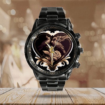 Discover Love in Style: A Valentine's Day Design Collection Calendar Steel Band Watch