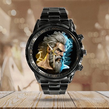 Discover The sticker could feature the silhouette of Zeus Calendar Steel Band Watch