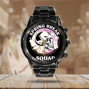 Discover Spring Break Squad Summer Vacation Spring Break Calendar Steel Band Watch