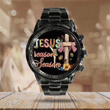 Discover Jesus Is The Reason For The Season Calendar Steel Band Watch